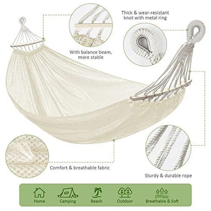 Outerman Camping Hammock,290 * 150cm(Max 550lb) Breathable Durable Portable Hammocks with Accessories, Perfect for Outdoor/Indoor Patio Backyard etc. - CookCave