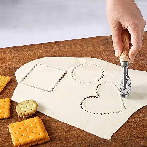 Fusiontec Pastry Wheel Cutter - Pasta Cutter Wheel - Ravioli Crimper Cutter Wheel for Home and Kitchen Use, 1.3inch - CookCave