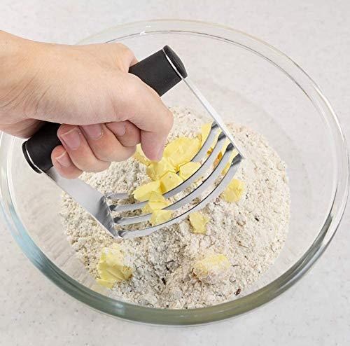 Pastry Blender Bench Scraper For Baking |2PCS Baking Tools Set | Stainless Steel Pizza Dough Cutter Chopper And Butter Blender - CookCave