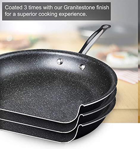 GRANITE STONE 10" Non-Stick Frying Pan with Mineral/Diamond Coating for Long long-lasting nonstick Frying, Skillet for Cooking with Stay Cool Handles, Oven/Dishwasher Safe, Non-Toxic - CookCave