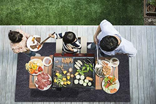 Gas Grill Mat,BBQ Grilling Gear for Gas/Absorbent Grill Pad Lightweight Washable Floor Mat to Protect Decks and Patios from Grease Splatter,Against Damage and Oil Stains(36”×47“) - CookCave