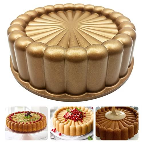 WBJKZJD Charlotte Cake Mold, 9 Inch Cake Pan Aluminium Kitchen Accessories Decoration Christmas Wedding Valentine’s 3D Charlotte Cake Pan (Flower Shape) - CookCave