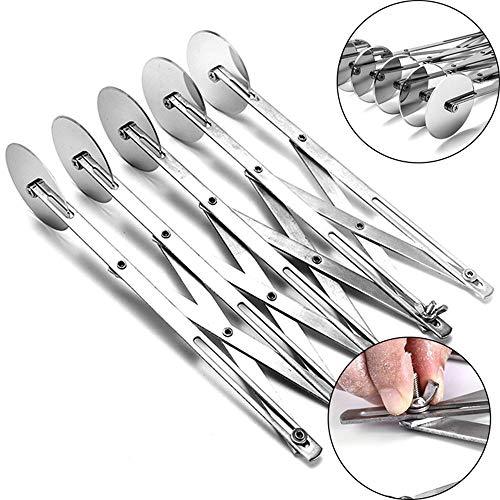 5 Wheel Pastry Cutter, Stainless Pizza Slicer, Expandable Pizza Slicer Multi-Round Pastry Knife Baking Cutter Roller Cookie Dough Cutter Divider - CookCave