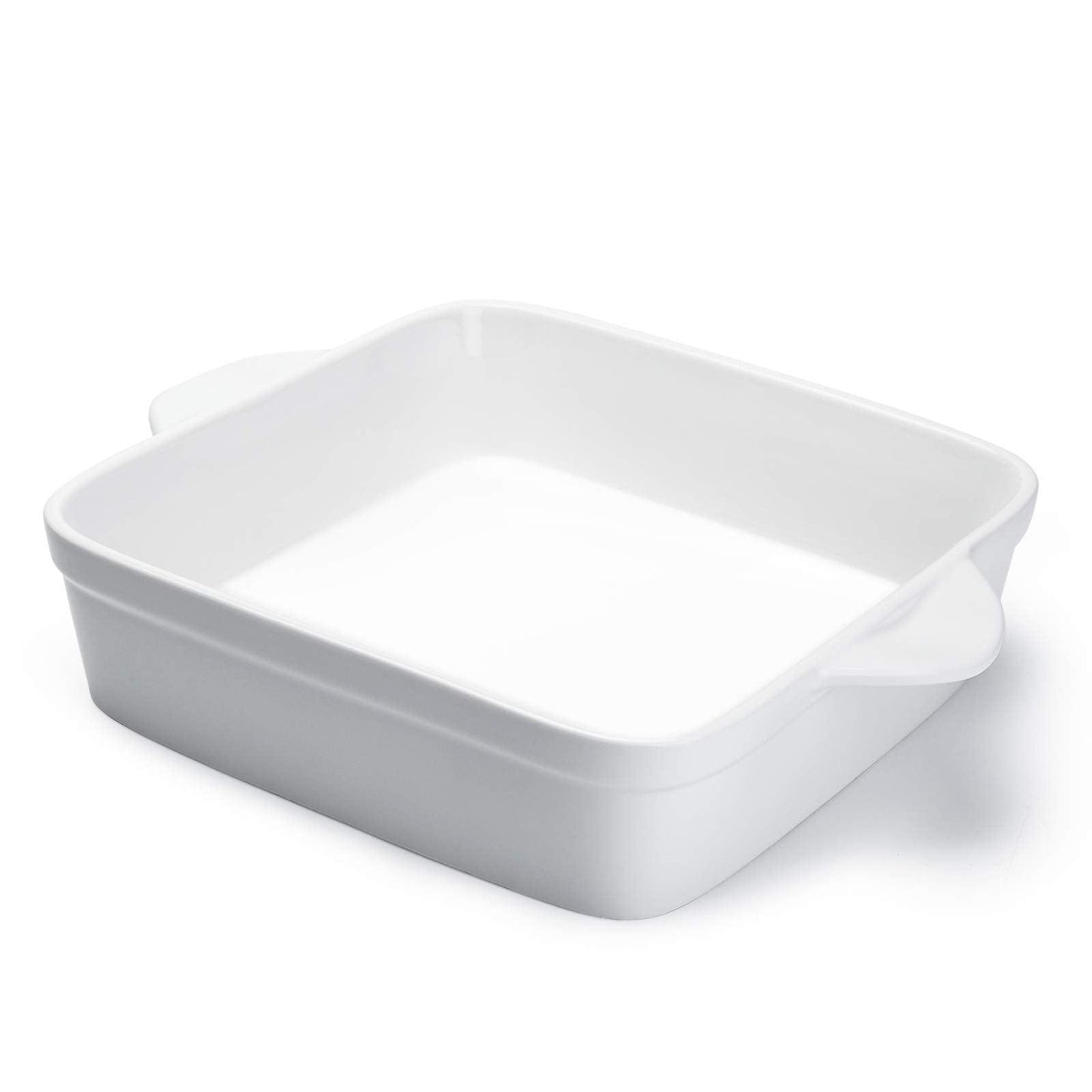 Sweese 8x8 inch Square Porcelain Baking Dish with Double Handles - Non-Stick Oven Casserole Pan for Brownie, Lasagna, Roasting - Great for Serving or Cooking - CookCave