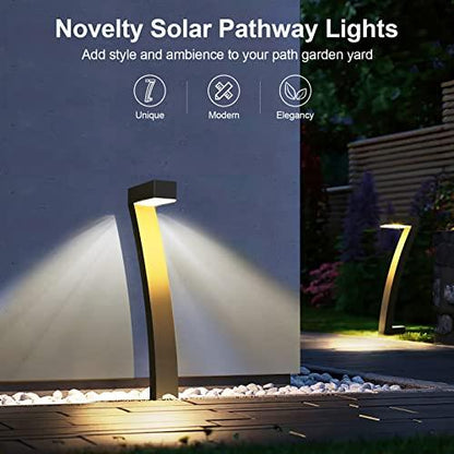 WdtPro Solar Outdoor Lights Pathway, 6 Pack Bright Outdoor Solar Lights Waterproof, 12 Hrs Solar Garden Lights Decorative, Auto On/Off Solar Lights for Outside Landscape Path Yard Walkway Driveway - CookCave