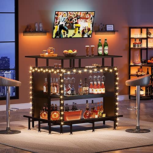 LITTLE TREE Home Bar Unit Mini Liquor Table Cabinet - CookCave