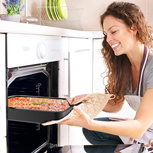 Roasting Pan with Angled Rack-Nonstick Oven Roaster and Removable Tray-Drain Fat and Grease for Healthier Cooking-Kitchen Cookware by Classic Cuisine - CookCave