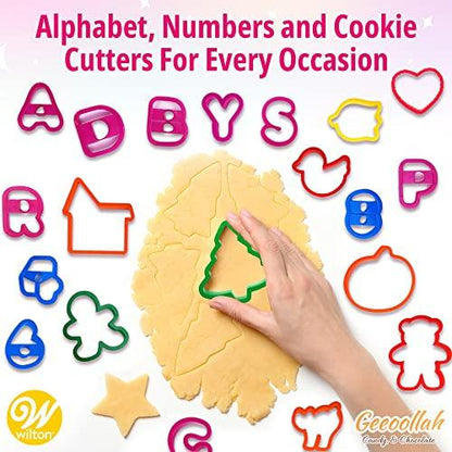 Wilton Cookie Cutters, Alphabet, Numbers, and Holiday 101-Piece Set Dough Cutters, Perfect Size Cookie Cutters for Baking - CookCave