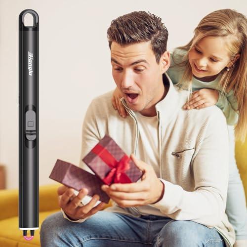 Electric Candle Lighter Plasma Arc Lighters with USB Rechargeable Battery Windproof Flameless Plasma Windproof Candle Cooking BBQ - CookCave