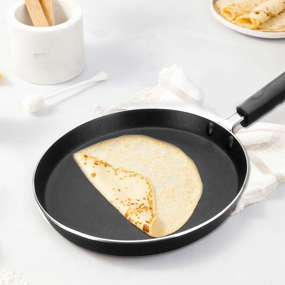 IBILI Indubasic Aluminum Crepe Pan Nonstick for Crepes, Tortillas, Crispy Pancake - with Bakelite Handle, Dosa Pan Non Stick - Made in Spain (23 cm / 9 Inch) - CookCave