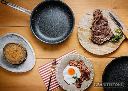 GRANITE STONE 10" Non-Stick Frying Pan with Mineral/Diamond Coating for Long long-lasting nonstick Frying, Skillet for Cooking with Stay Cool Handles, Oven/Dishwasher Safe, Non-Toxic - CookCave