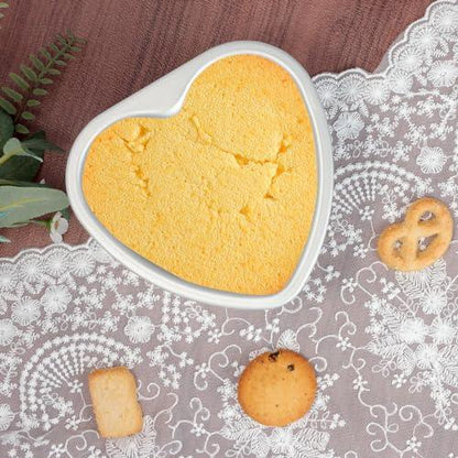 Gvhntk Heart Shaped Cake Pan 6 Inch Aluminum Cake Pans Heart Cake Tin Baking Cake Mold for Valentine's Day Weddings Birthday Party - CookCave