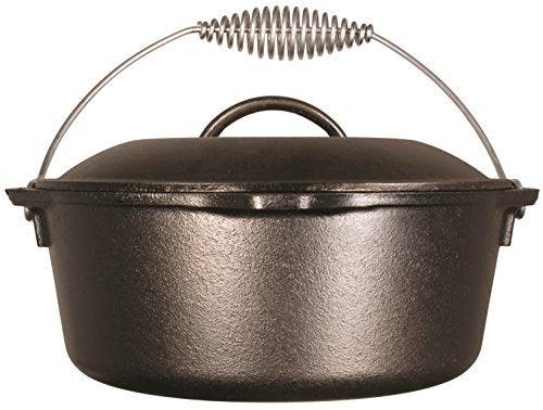 Lodge L8DO3 Cast Iron Dutch Oven, Pre-Seasoned, 5-Quart,Black - CookCave