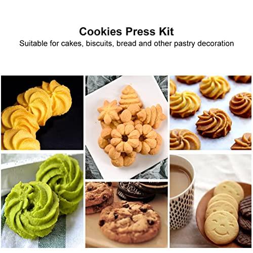 Cake Maker, Easy To Use Stainless Steel Biscuit Press Cookie Gun Set 5.9x10in for Bakeries for Pastry Decoration for Home Cooks - CookCave