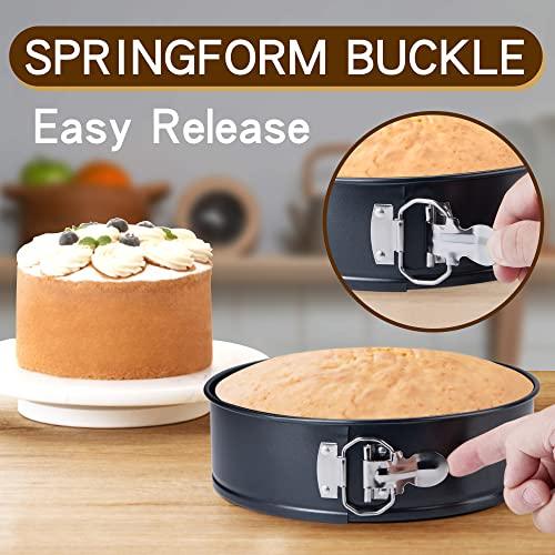 isheTao Cake Pan Set for Baking, Non-Stick Springform Pans Set of 4 (4, 7, 9 10inches), Round Cake Pans,Cheesecake Pan, Leak-Proof Cake Pans with Removable Bottom - CookCave