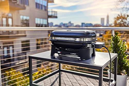 Weber Lumin Outdoor Electric Barbecue Grill, Black - Great Small Spaces such as Patios, Balconies, and Decks, Portable and Convenient - CookCave