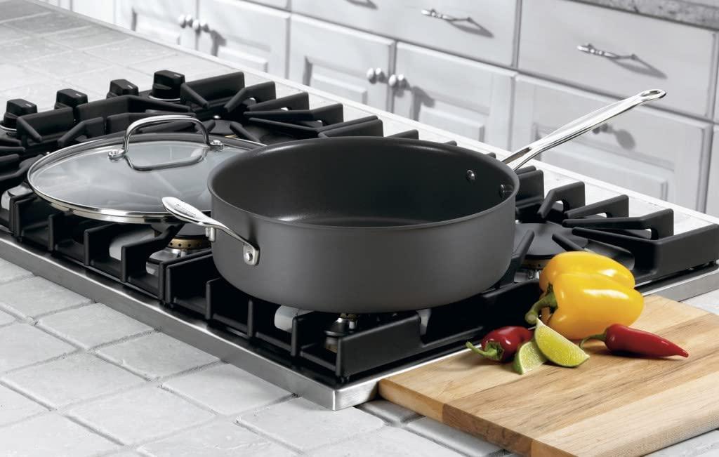 Cuisinart 633-30HP1 Chef's Classic 5.5-Quart Saute Pan Nonstick-Hard-Anodized, Black - CookCave