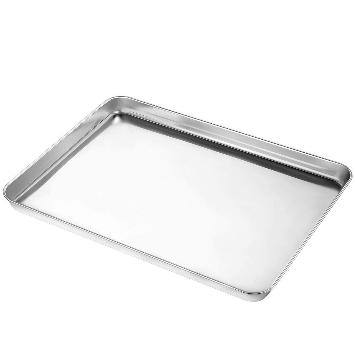 Wildone Baking Sheet Set of 3, Stainless Steel Cookie Sheet Baking Sheet Pan, 9/12/16 Inch, Non Toxic & Heavy Duty & Easy Clean - CookCave