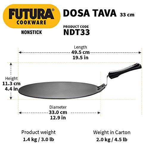 Hawkins/Futura Nonstick Tava/Griddle, 0, Gray - CookCave