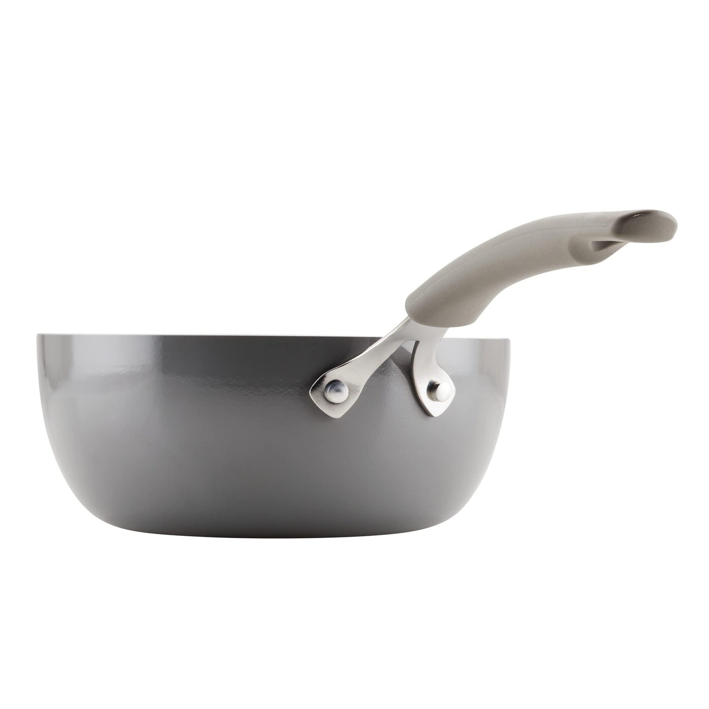 Rachael Ray Cook + Create Nonstick Saucier Pan/Saucepan, 3 Quart, Gray - CookCave