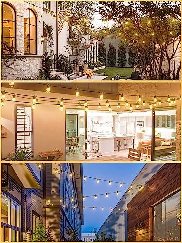 addlon 100FT(2-Pack*50FT) LED Outdoor String Lights with 30 Edison Vintage Shatterproof Bulbs, Commercial Grade Patio Lights, IP65 Waterproof for Balcony, Backyard and Garden, Warm White - CookCave