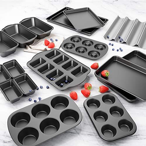 Tiawudi 3 Pack Nonstick Muffin Pan, Carbon Steel Cupcake Pan, Easy to Clean and Perfect for Making Muffins or Cupcakes, 6 Cup Standard - CookCave