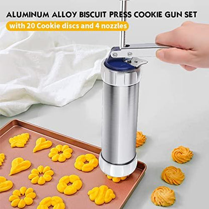 TRGGDEE Cookie Press Gun, Cookie Press Set for Baking, Mini Cookie Cutters, Suitable for Diy Cookie Making and Decoration - CookCave