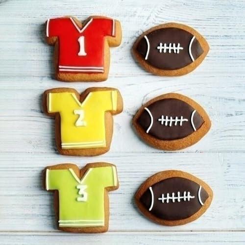 JOB JOL Cookie Cutters 2 PCS, Football Cookie Cutters, 3.5'' - CookCave