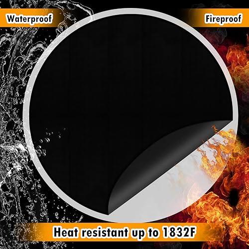 40" Round Fire Pit Mat 3-Layer Outdoor Under Grill Mat Patio Deck Protector BBQ Mat,Fire Proof Pads for Solo Stove Bonfire Under Fire Pit,Charcoal Grills,Griddles and Smokers - CookCave