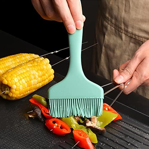 Basting Brush Silicone Pastry Baking Brush Large Grill BBQ Sauce Marinade Meat Glazing Oil Brush Heat Resistant, Kitchen Cooking Baste Pastries Cakes Desserts, Dishwasher Safe 2Pack (2) - CookCave