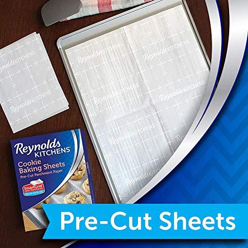 Reynolds Kitchens Cookie Baking Sheets, Pre-Cut Parchment Paper, 22 Sheets (Pack of 1) - CookCave