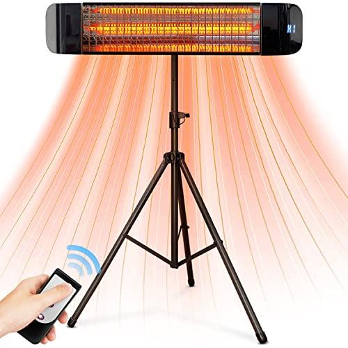 Paraheeter Electric Outdoor Heater, Infrared Patio Heater for Outdoor/Indoor Use, Wall Mounted/Ceiling/Tripod Infrared Heater Outdoor, 1500W Electric Patio Heater, CSA certificate. - CookCave