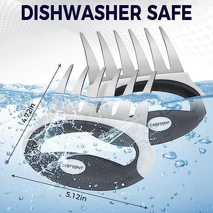 Meat Shredder Claws with Ultra-Sharp Blades for Shredding Meat, Lift, Handle, and Cut - CHEFSSPOT Chicken Shredder Turkey Lifters - Heat Resistant Grill Accessories -BBQ Grilling Gifts for Men & Women - CookCave