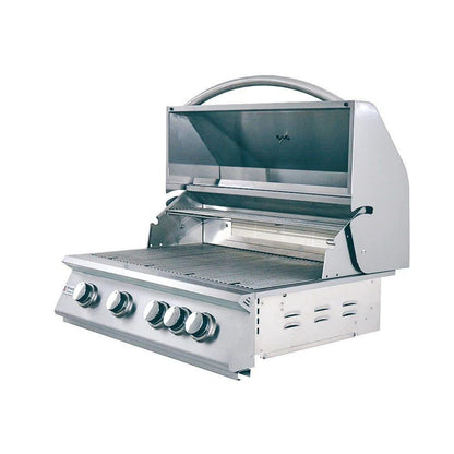 RCS Premier Series Stainless Steel 32 Built-in Grill with Rear Burner -Propane - CookCave