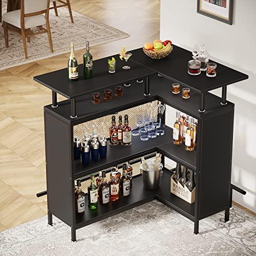 LITTLE TREE Home Bar Unit Mini Liquor Table Cabinet - CookCave