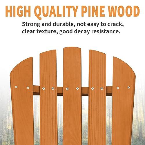 Wood Adirondack Chair Outdoor Chairs Patio Chairs Lawn Chair Wooden Patio Folding Chair for Outside Porch Chair Fire Pit Chairs for Garden Backyard Pool Balcony Lounge Wood Outdoor Patio Furniture - CookCave