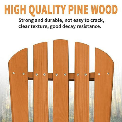 Wood Adirondack Chair Outdoor Chairs Patio Chairs Lawn Chair Wooden Patio Folding Chair for Outside Porch Chair Fire Pit Chairs for Garden Backyard Pool Balcony Lounge Wood Outdoor Patio Furniture - CookCave