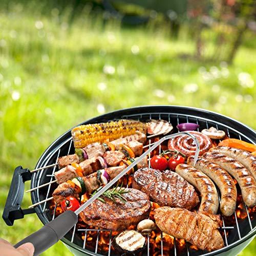 Skyflame 12-inch Food Flipper, Stainless Steel BBQ Meat Turner Hook for Turning Bacon Steak Meat Vegetables Sausage Fish and More - Replaces Grill Spatula Tongs & BBQ Fork - CookCave