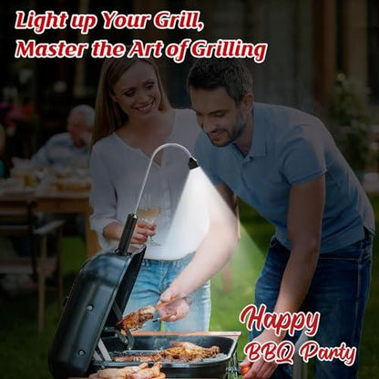 Grill Light BBQ Grilling Accessories: Unique Valentines Day Gifts for Him Men Dads Husbands Grandpas, Cool Gadgets GrillIing Tools Barbecue Supplies, Bright Magnetic Smoker LED BBQ Light, 2 Pack - CookCave