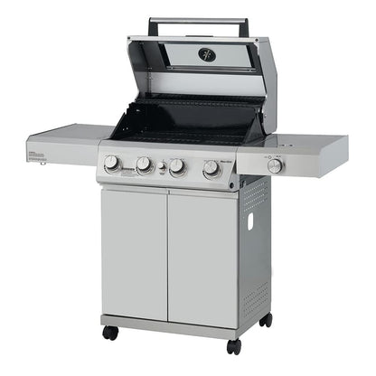 Monument Grills Larger 4-Burner Propane Gas Grills bbq Stainless Steel Heavy-Duty Cabinet Style with LED Controls Side Burner Mesa 400m - CookCave