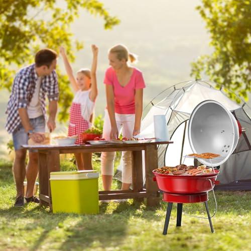 Masegari Portable Charcoal Grill, BBQ Folding Outdoor Small Grills for Patio Backyard Cooking Barbecue Camping 14.5 Inch - CookCave