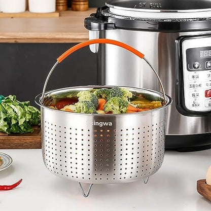 Steamer Basket for Instant Pot, Vegetable Steamer Basket Stainless Steel Steamer Basket Insert for Pots (6qt) - CookCave