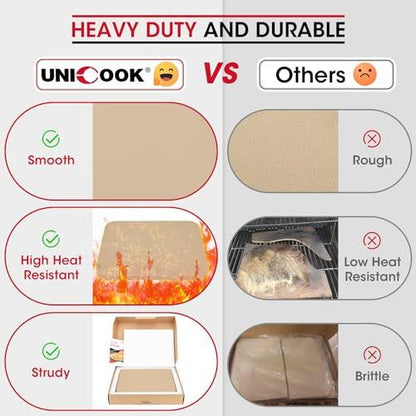 Unicook Pizza Stone for Oven and Grill, 15 Inch Large Baking Stone, Heavy Duty Cordierite Bread Pizza Pan, Thermal Shock Resistant Cooking Stone for Pizza, Bread, Cookie and More - CookCave