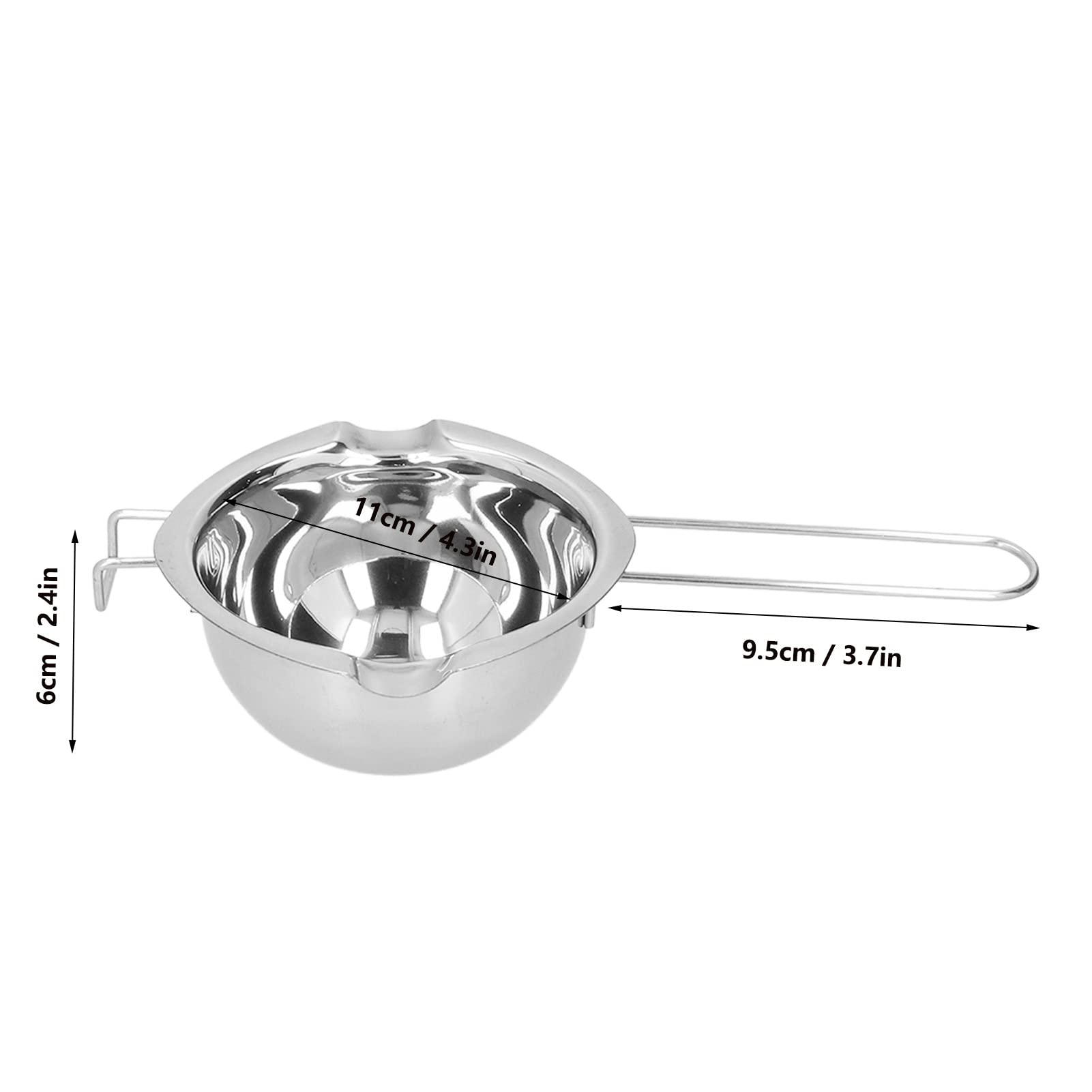 Chocolate Melting Pot, 400ml Stainless Steel Double Boiler Pot Universal Melting Pot for Melting Chocolate, Candy, Soap and Candle Making - CookCave