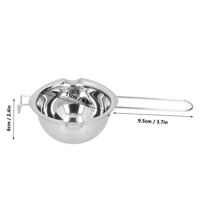 Chocolate Melting Pot, 400ml Stainless Steel Double Boiler Pot Universal Melting Pot for Melting Chocolate, Candy, Soap and Candle Making - CookCave