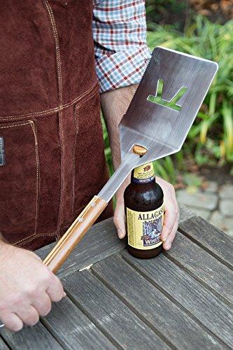 Outset QVG10 Verde Collection Grande Grill Spatula, 5.25 x 1 x 18, Brown - CookCave