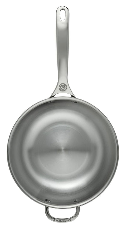 Le Creuset Tri-Ply Stainless Steel 3.5 Quart Saucier Pan - CookCave