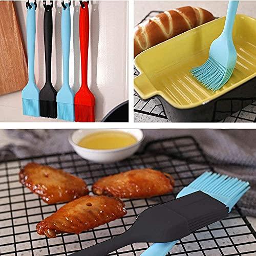 Alljewelrysupplies Silicone Basting Brush Set of Two Heat Resistant Long Handle Pastry Brush for Grilling, Baking, BBQ and Cooking (Red), 8 and 10 Inch - CookCave