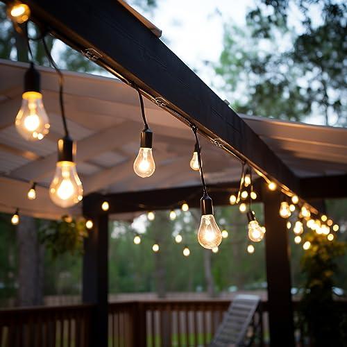 Hooks for Outdoor String Lights Clips: 26Pcs Heavy Duty Light Hook with Waterproof Adhesive Strips - Outside Clear Cord Holders for Hanging Christmas Lighting – Outdoors Sticky Clip - CookCave