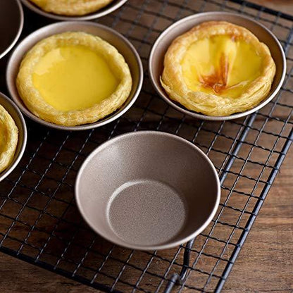 Suwimut 8 Pack Mini Pie Pan Set, 5 Inch Non-Stick Individual Dish Pie Plate Carbon Steel Round Pie Tins Small Metal Bakeware for Baking Pot Pies, Cakes, Quiches, Tarts, Desserts - CookCave